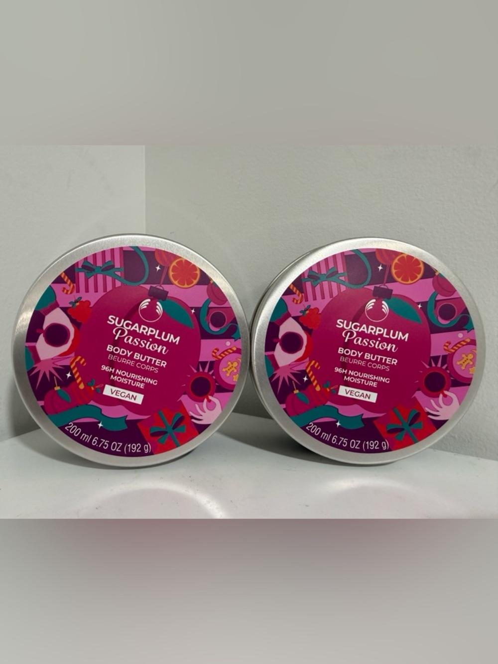 The Body Shop SugarPlum Passion Body Butter 200ml x 2. Brand New